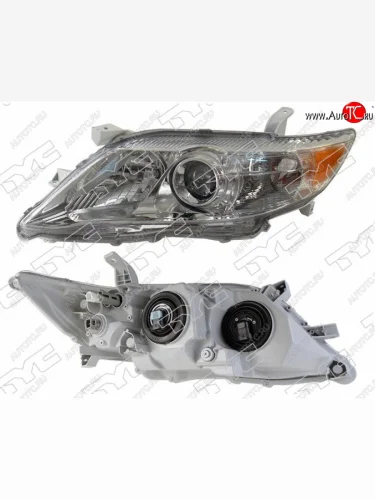 Левая фара передняя TYC (не ксенон, без корректора, темная, Евросвет) Toyota Camry XV40 рестайлинг (2009-2011)