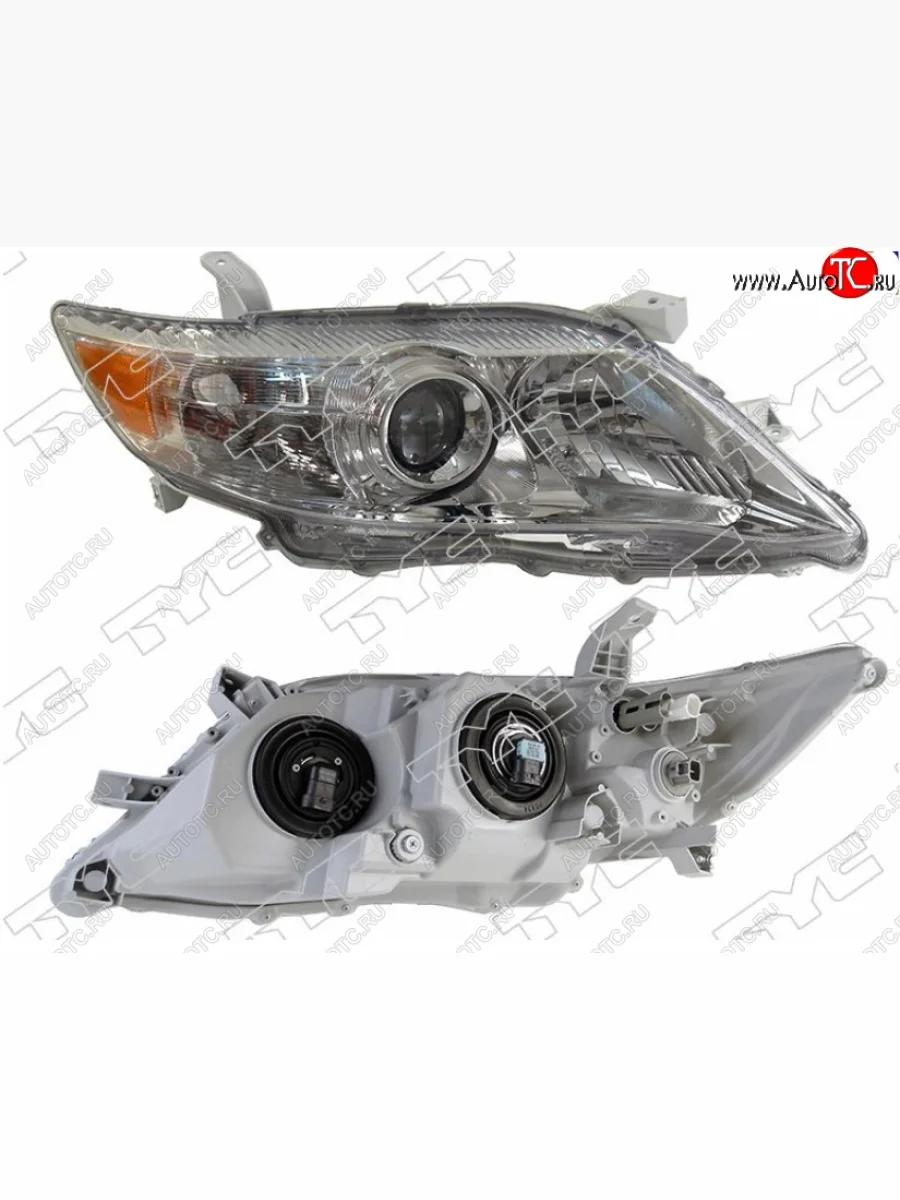 Правая фара передняя TYC (не ксенон, без корректора темная, Евросвет) Toyota Camry XV40 рестайлинг (2009-2011)  в Керчи Республика Крым