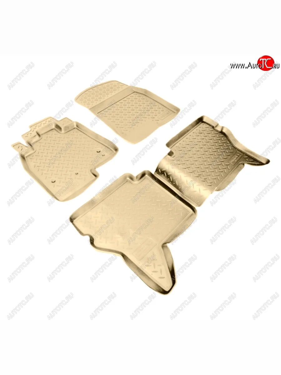 Коврики салона Norplast Unidec Mitsubishi Pajero 4 V90 дорестайлинг (2006-2011) (Цвет: бежевый)  в Перми Пермском крае