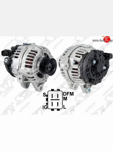Генератор SAT (12V 100A 2.0/2.4/1AZFSE/2AZFSE) Toyota Avensis T250 седан дорестайлинг (2003-2006)
