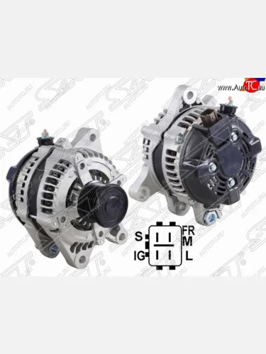 Генератор SAT (2,7 2TRFE 130A) Toyota Hiace H200 минивэн (Япония) дорестайлинг  (2004-2007)