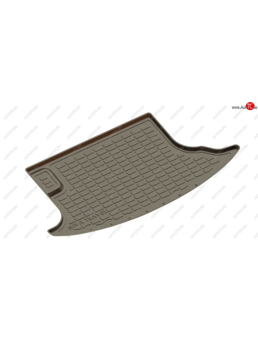 Коврик в багажник SeiNtex (полимерный) Лада ВАЗ Нива Трэвел (212300-80) (2021-2025) (Цвет: черный)  в Керчи Республика Крым