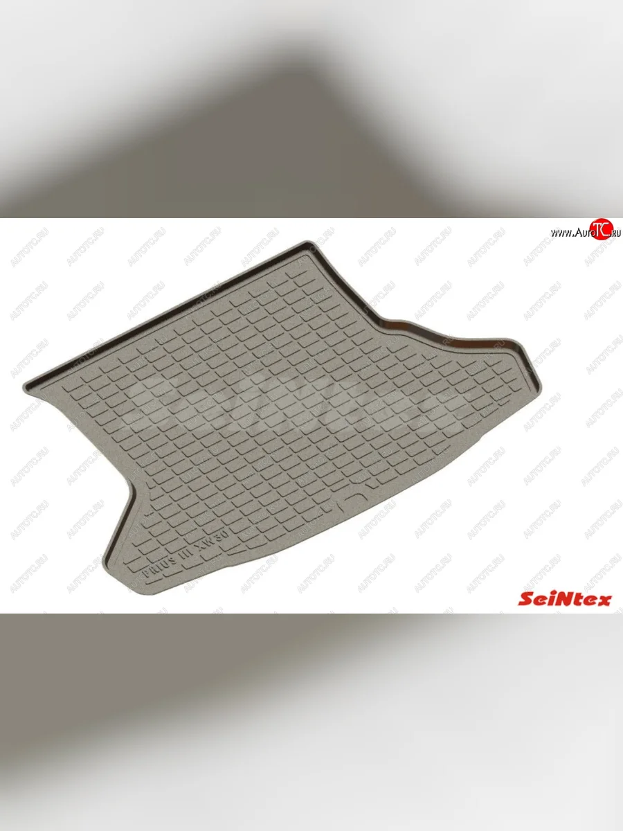 Коврик в багажник SeiNtex (полимерный)  Toyota Prius (2011-2015) Alfa лифтбек (Цвет: черный)  в Воронеже Воронежской области