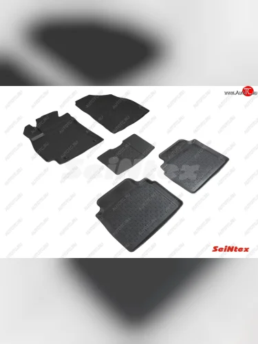 Коврики в салон SeiNtex (резина, высокий бортик) (Цвет: черный) Hyundai Elantra CN7 (2020-2023)
