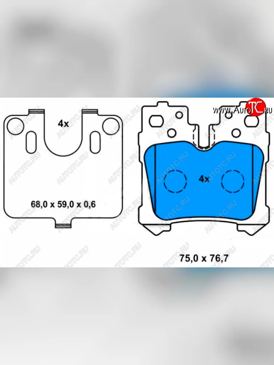 Задние тормозные колодки Toyota (дисковые) Lexus LS600HL XF40 дорестайлинг (2006-2009)  в Перми Пермском крае