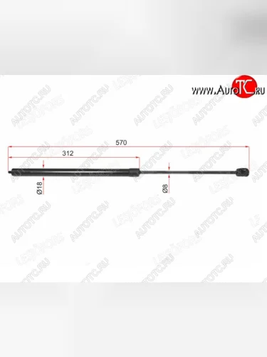 Левый упор капота LESJOFORS Mercedes-Benz GLK class X204 дорестайлинг (2008-2012)