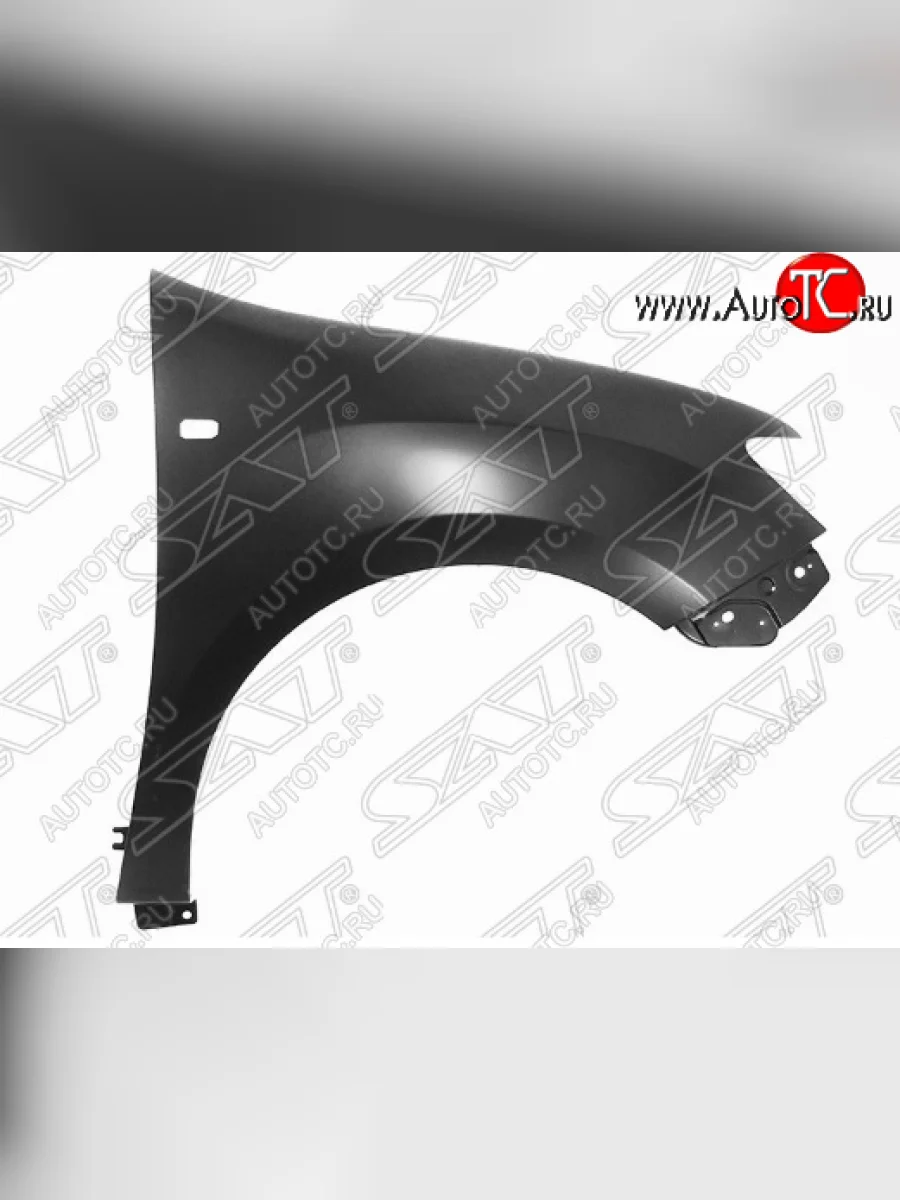 Правое переднее крыло SAT (пр-во Тайвань, с отв. под повторитель) Renault Logan 2 дорестайлинг (2014-2018) (Неокрашенное)  в Перми Пермском крае
