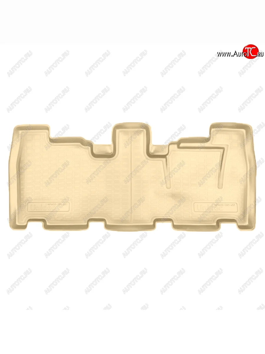 Коврик салона Norplast Unidec (3 ряд) Nissan Pathfinder R51 рестайлинг (2009-2014) (Цвет: бежевый)  с доставкой в г. Керчь
