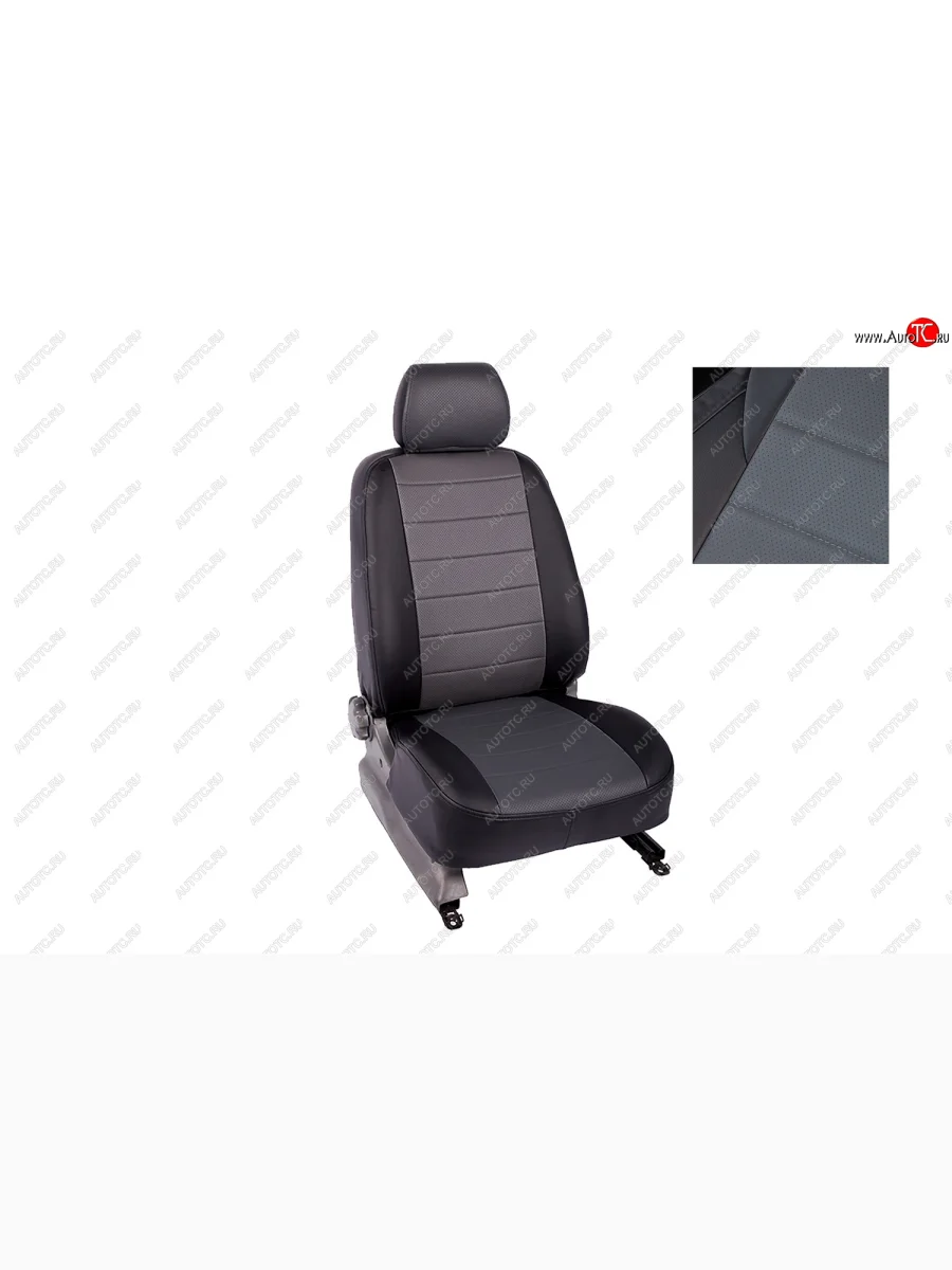 Чехлы для сидений Seintex (экокожа, 7 подголовников, airbag) Volkswagen Touran 1T дорестайлинг минивэн (2003-2006)  в Самаре Самарской области