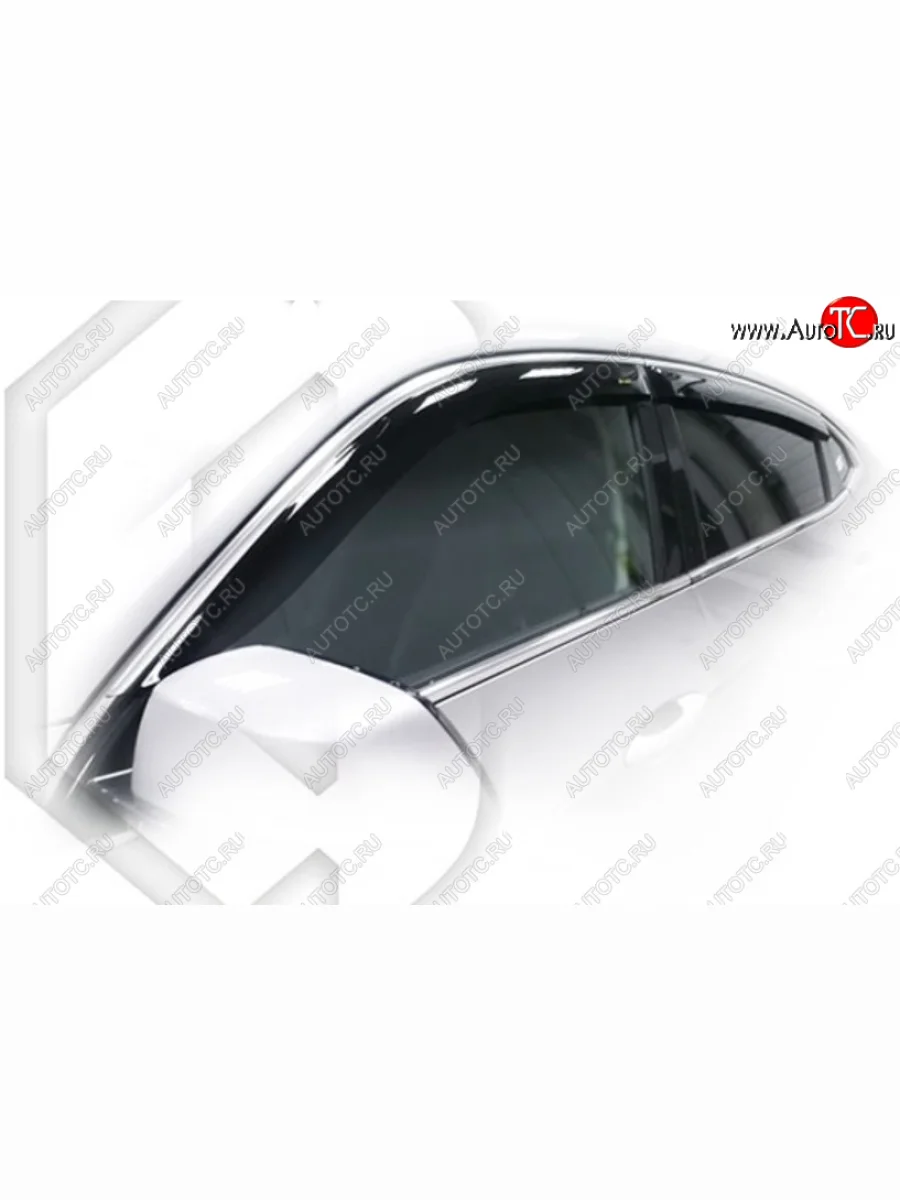 Дефлектора окон CA-Plastic Haval F7x дорестайлинг (2019-2022) (Classic полупрозрачный, Без хром молдинга)  в Воронеже Воронежской области