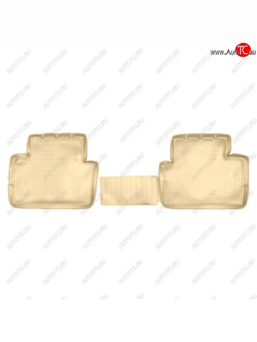 Коврики салона Norplast Unidec (задние) (Цвет: бежевый) Nissan Qashqai 2 J11 дорестайлинг (2013-2019)