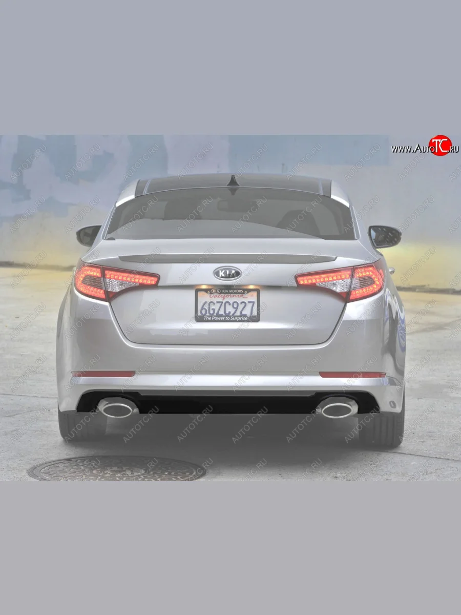 Накладка заднего бампера на MOBIS KIA Optima 3 TF дорестайлинг седан (2010-2013) (Неокрашенная)  в Керчи Республика Крым