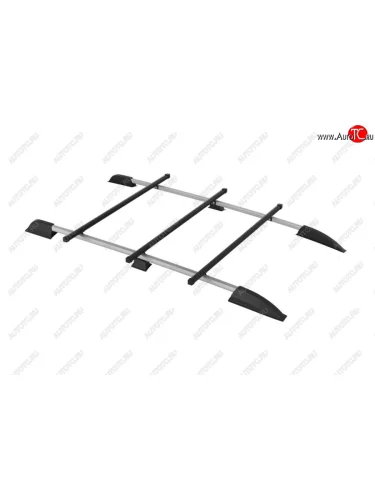 Рейлинги Petroil Tuning (с тремя поперечинами) (Цвет: серебристый муар) Лада ВАЗ Ларгус (2012-2021) дорестайлинг R90