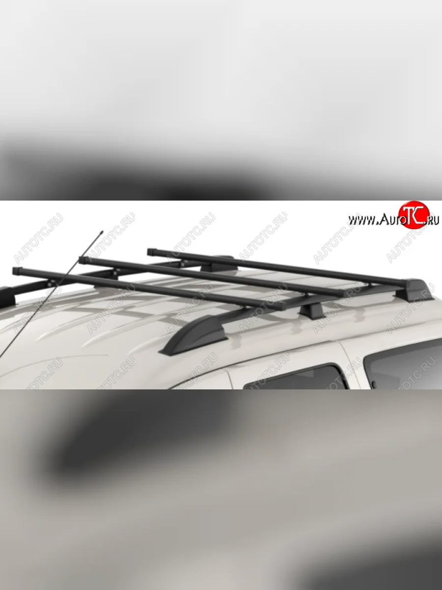 Рейлинги Petroil Tuning Лада ВАЗ Ларгус дорестайлинг R90 (2012-2021) (Цвет: черный муар)  в Керчи Республика Крым