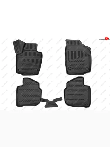 Комплект 3D ковриков салона Element (полиуретан) Skoda Rapid NH3 рестайлинг лифтбэк (2017-2020)