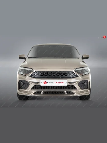 Передний бампер REBOOT (без отверстий под парктроник) Volkswagen Polo  Mk6 (2020-2022) лифтбек