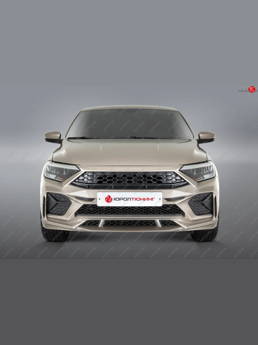 Передний бампер REBOOT Volkswagen Polo Mk6 лифтбек (2020-2022) (без отверстий под парктроник, Окрашенный в один цвет без выделений (вставки/сетки по умолчанию не окрашиваются))  в Керчи Республика Крым