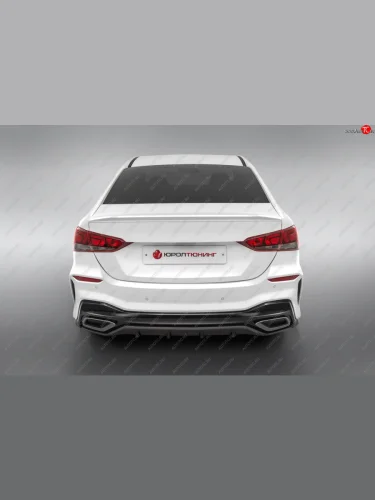 Задний бампер Quant Hyundai Solaris  HCR (2017-2022) седан дорестайлинг, седан рестайлинг