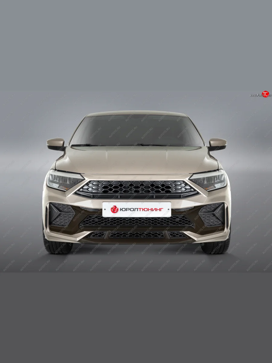 Передний бампер REBOOT Volkswagen Polo Mk6 лифтбек (2020-2022) (без отв. под парктроник, окрашенный с выделением диффузора и декоративных элементов)  в Керчи Республика Крым