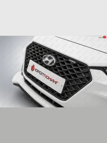 Передний бампер Quant Romb (Комплектация Люкс) Hyundai Solaris  HCR (2017-2022) седан дорестайлинг, седан рестайлинг