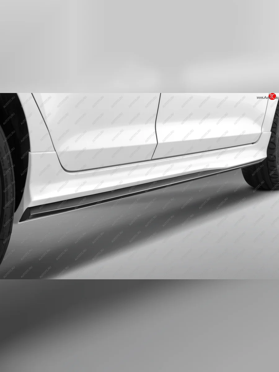 Пластиковые накладки порогов Quant Hyundai Solaris HCR седан дорестайлинг (2017-2020) (Неокрашенные)  в Самаре Самарской области