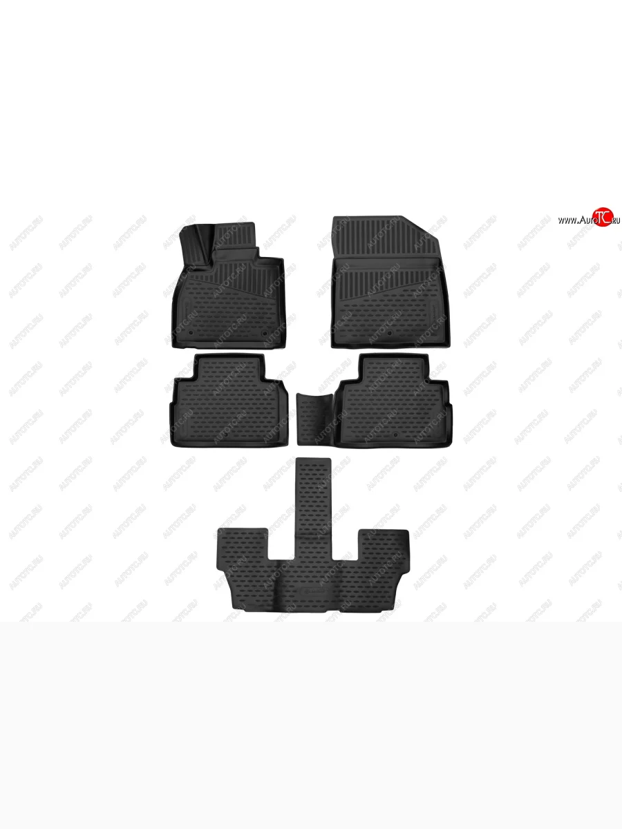 Комплект 3D ковриков салона Element (полиуретан, 7 мест) Hyundai Palisade LX2 (2018-2022)  в Керчи Республика Крым