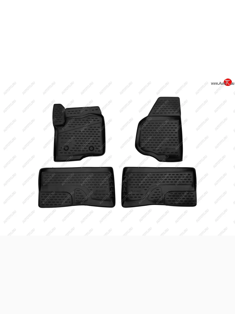 Комплект 3D ковриков салона Element (полиуретан) Ford F-250 (2011-2016)  с доставкой в г. Керчь