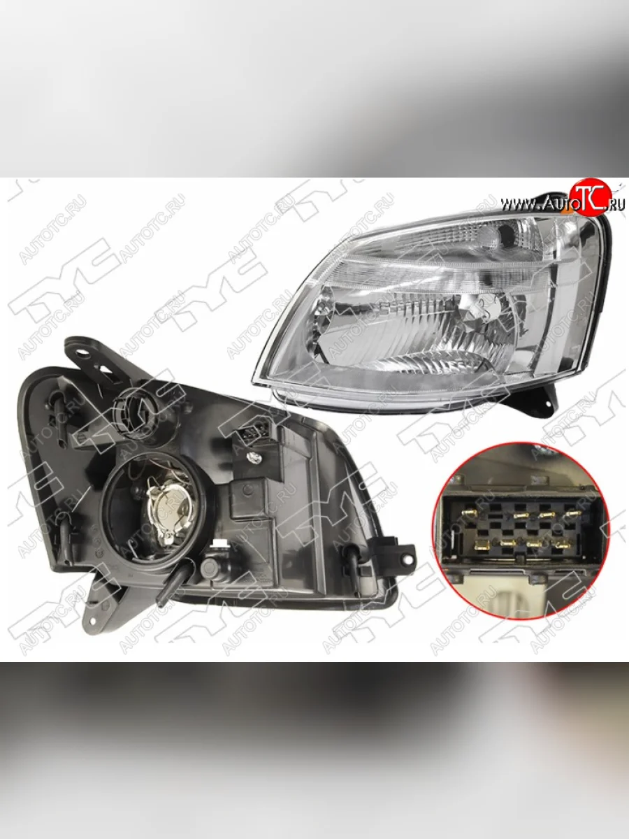 Левая фара передняя TYC (электрокорректор) CITROEN Berlingo M59 рестайлинг (2002-2012)  в Перми Пермском крае