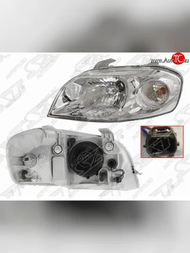 Левая передняя фара SAT (под электрокорректор) Daewoo Gentra седан (2005-2011)