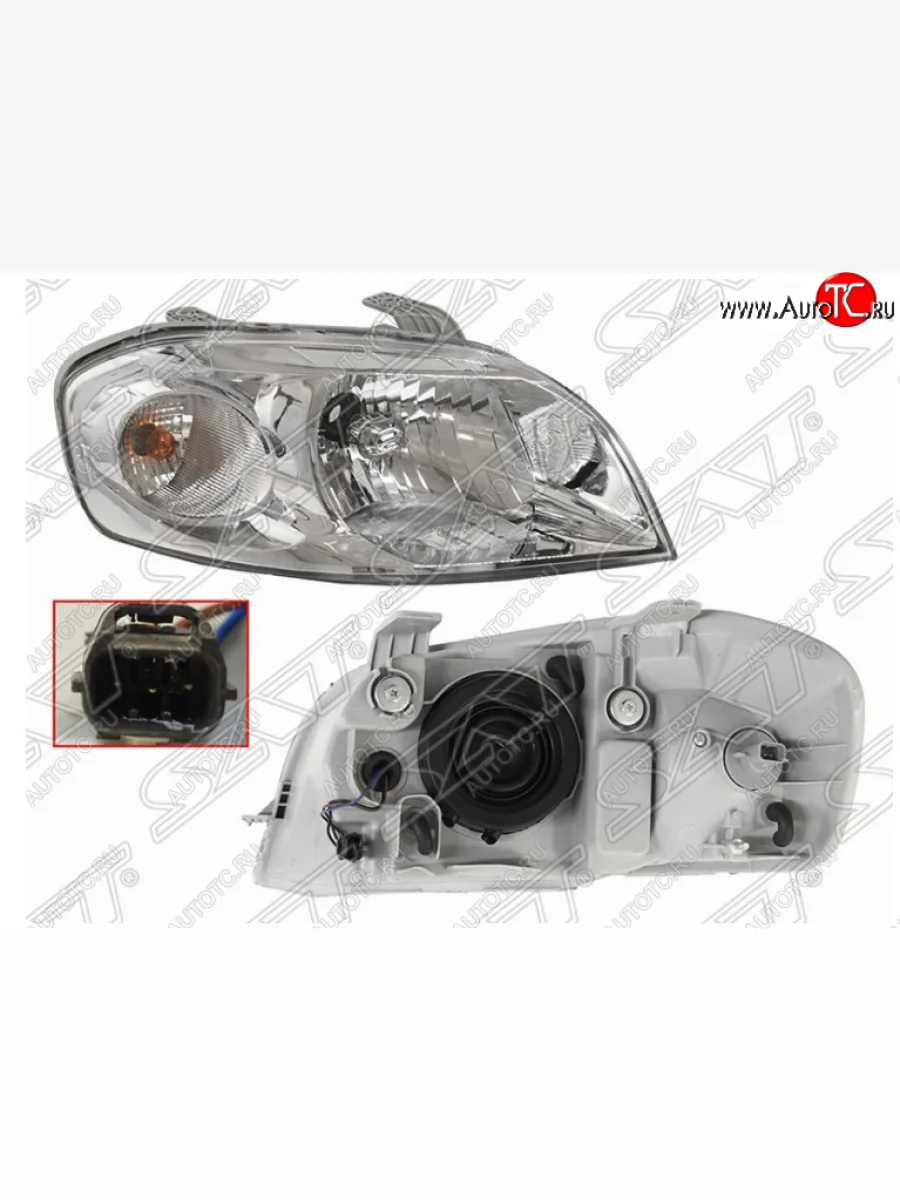 Правая передняя фара SAT (под электрокорректор) Daewoo Gentra седан (2005-2011)  в Перми Пермском крае