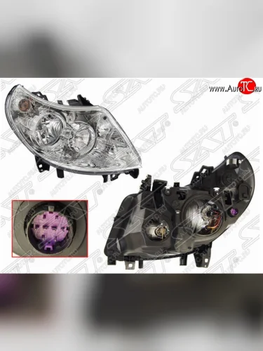 Правая передняя фара SAT (с электрокорректором, 8 контактов, фиолетовый разъем) Fiat Ducato 250 (2006-2014)