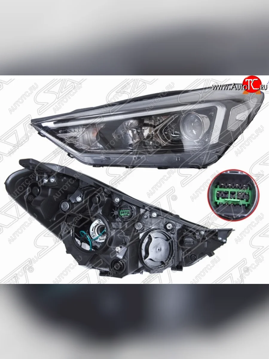 Левая передняя фара SAT Hyundai Tucson TL рестайлинг (2018-2021)  в Самаре Самарской области