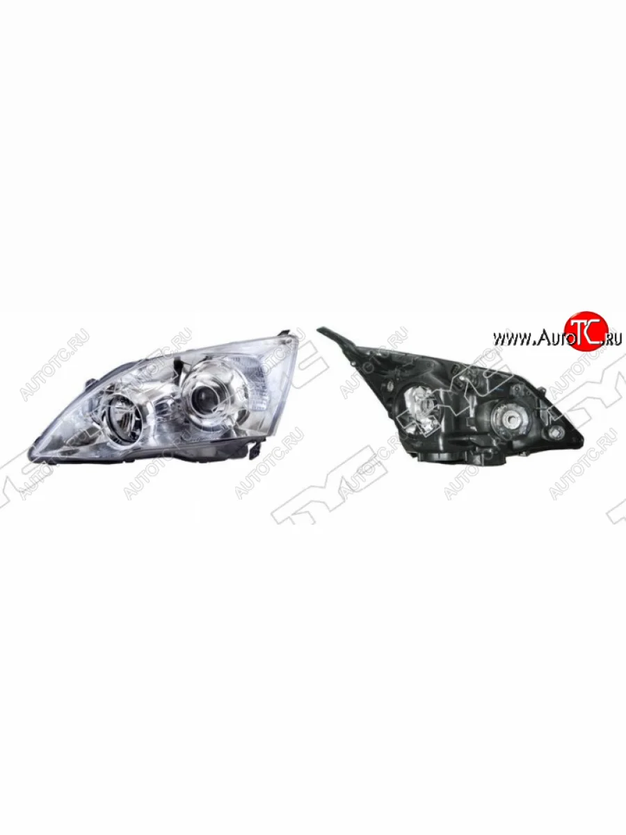 Левая фара передняя TYC Honda CR-V RE1,RE2,RE3,RE4,RE5,RE7 дорестайлинг (2007-2010) (с электрокорректором, не ксенон (Евросвет))  в Самаре Самарской области