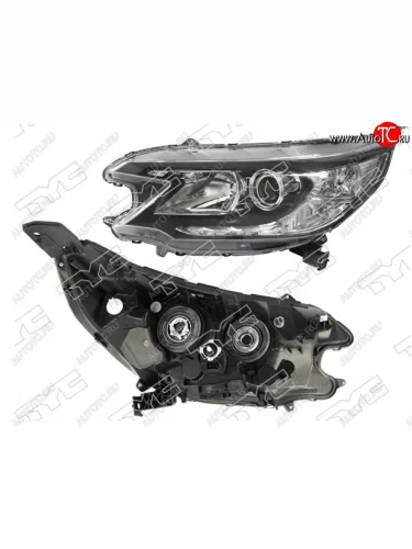 Левая фара передняя TYC (галоген, с электрокорректором) Honda CR-V RM1,RM3,RM4 дорестайлинг (2012-2015)
