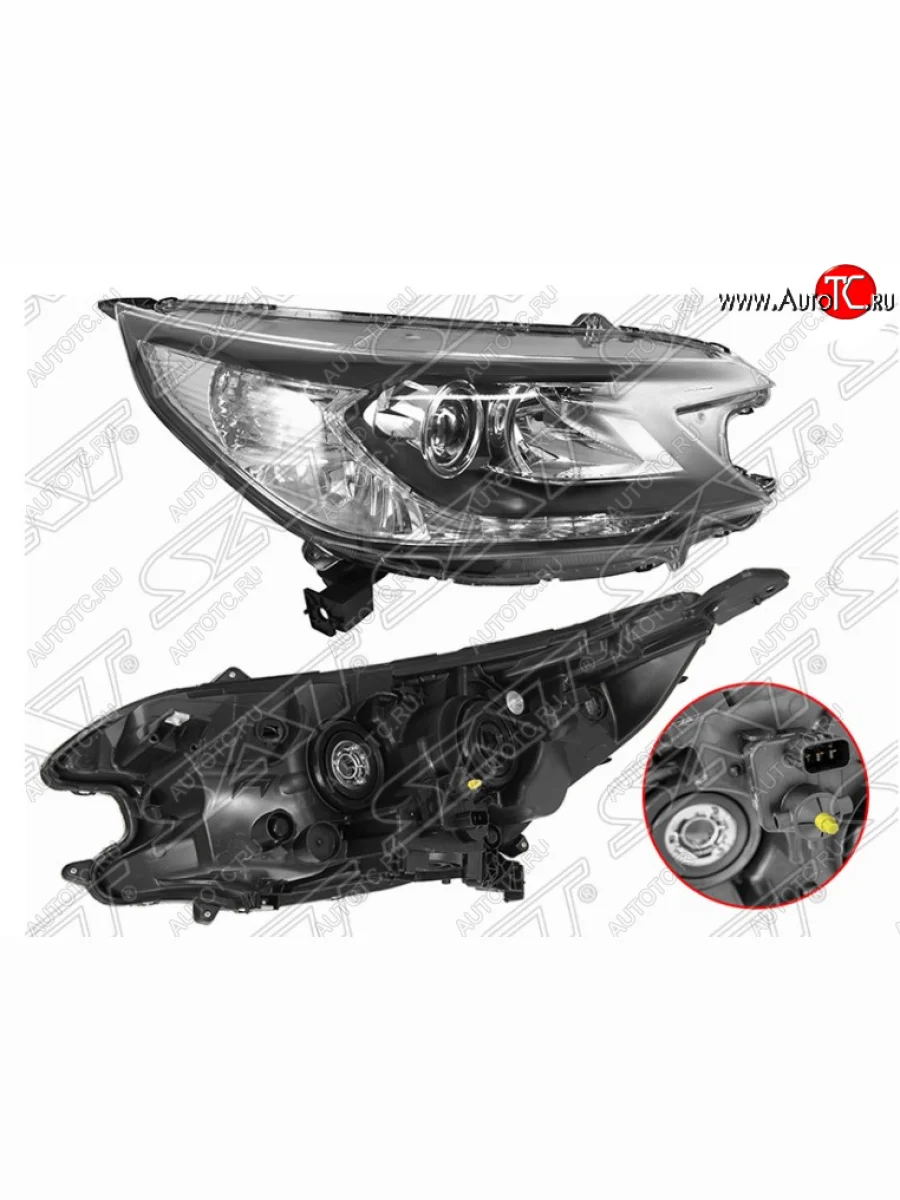 Правая передняя фара SAT Honda CR-V RM1,RM3,RM4 (2012-2015) дорестайлинг (Галоген, с электрокорректором, не диодная) с доставкой в г. Кемерово