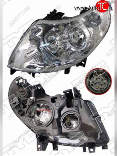 Левая фара передняя TYC (c электрокорректором, 8 контактов) Fiat Ducato 250 (2006-2014)