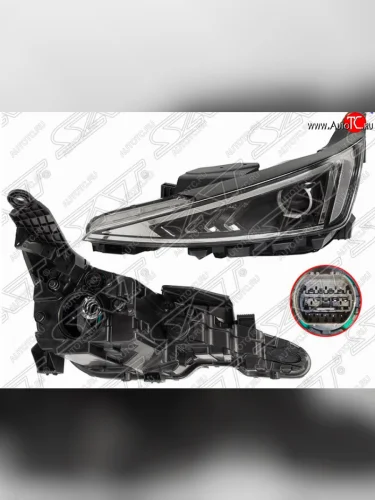 Левая передняя фара SAT (Галоген) Hyundai Elantra  AD (2018-2020) рестайлинг