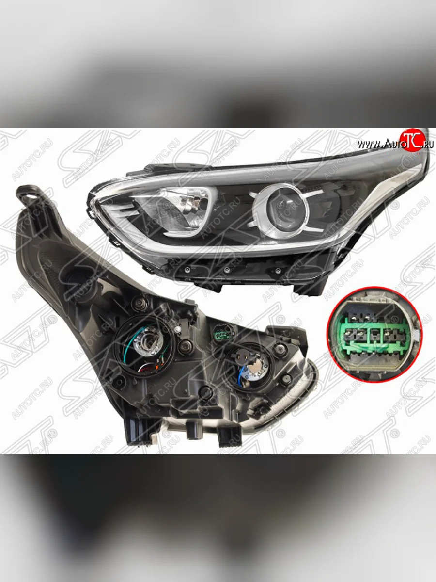 Левая передняя фара SAT KIA Cerato 4 BD дорестайлинг седан (2018-2021) (Галоген)  в Самаре Самарской области