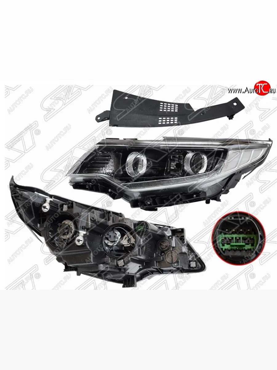 Левая передняя фара SAT KIA Optima 4 JF дорестайлинг седан (2016-2018) (Галоген, LED, комплектация GT)  в Керчи Республика Крым