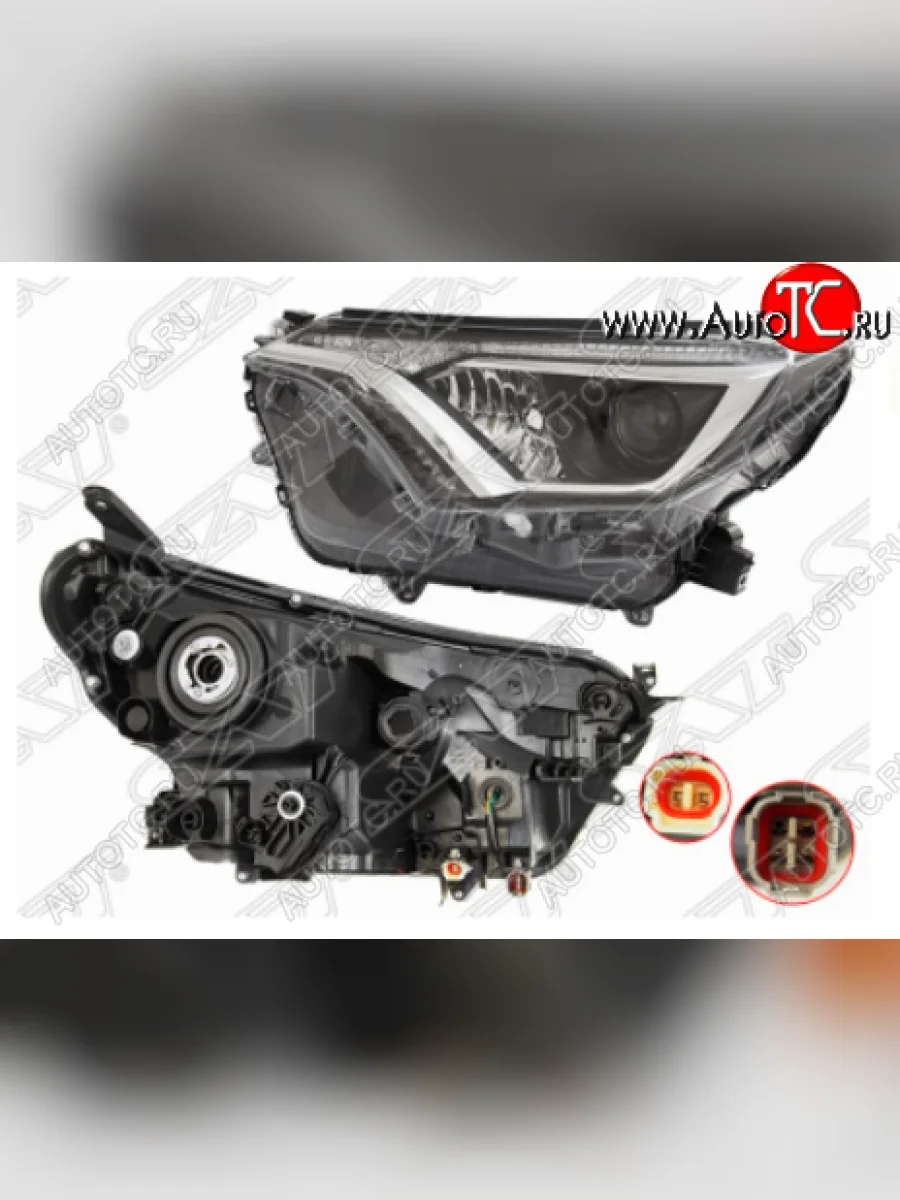 Левая передняя фара SAT (галоген, с электрокорректором) Toyota RAV4 XA40 5 дв. рестайлинг (2015-2019)  в Самаре Самарской области