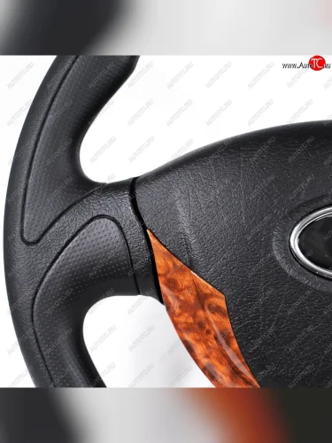 Рулевое колесо Turbo (Ø360 мм) (Дерево) Лада ВАЗ Приора ( 2170,  2171,  2172,  21728) (2007-2018) седан дорестайлинг, универсал дорестайлинг , хэтчбек дорестайлинг, купе дорестайлинг, купе рестайлинг, седан рестайлинг, универсал рестайлинг, хэтчбек рестайлин