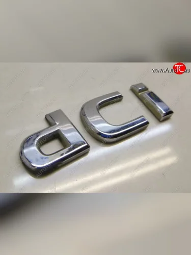 Эмблема крышки багажника dCi Renault Logan 1 дорестайлинг (2004-2010) (Хром)