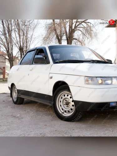 Пороги накладки Autodemic (Лапша c cеткой) Лада ВАЗ 2110 - 2112