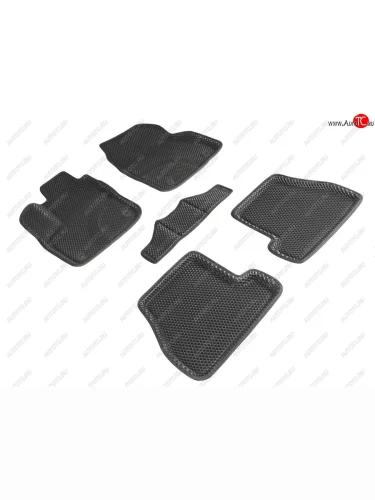 Коврики в салон EVA 3D РОМБ (полимер, МT) Ford Focus 3 универсал дорестайлинг (2010-2015) (Черный, кант черный)