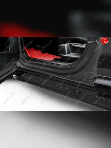 Пороги алюминиевые Slitkoff (Prestige Black) Zotye T600 (2014-2021)