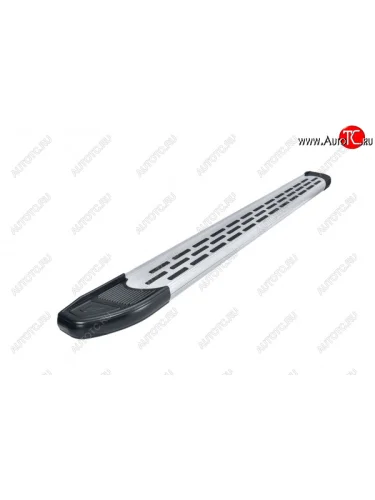 Пороги алюминиевые Slitkoff (Premium Silver) Honda CR-V RW,RT дорестайлинг (2016-2020)