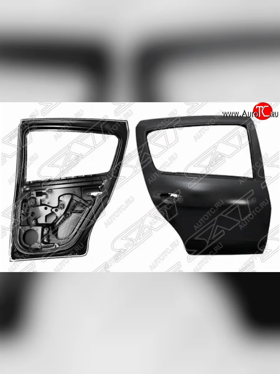 Правая дверь задняя SAT Renault Sandero 1 (2009-2014) (Неокрашенная)  в Воронеже Воронежской области