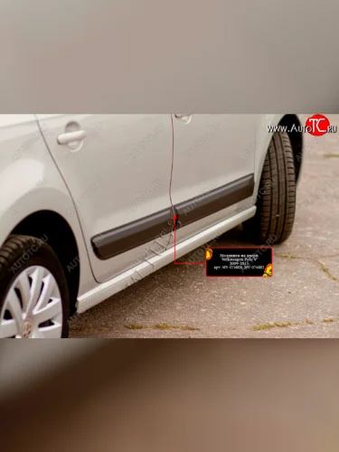 Молдинг задней двери RA (правый) (Поверхность глянец (под окраску)) Volkswagen Polo  Mk5 6R,6C,61 (2015-2020) седан рестайлинг, хэтчбек 5 дв. рестайлинг