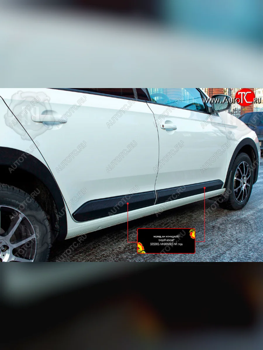 Молдинг задней двери RA (правый) Volkswagen Polo Mk6 лифтбек (2020-2022) (Поверхность глянец (под окраску), Неокрашенный)  в Перми Пермском крае