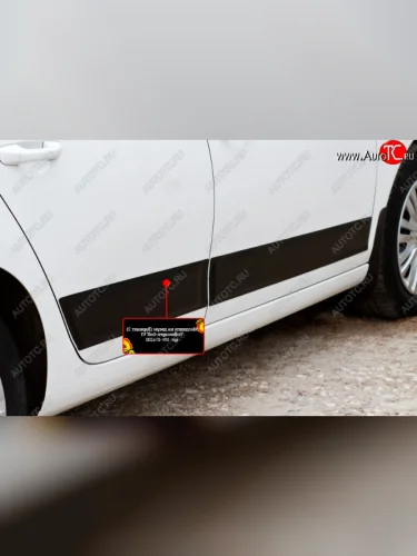 Молдинг двери RA V2 (задний правый) (Поверхность глянец (под окраску)) Volkswagen Golf  6 Mk6 (2008-2014) хэтчбэк 5 дв.